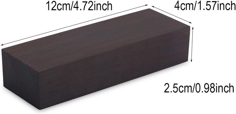 Ejoyous Ebony Lumber Wood Timber Handle Plate for Music Instruments DIY Tools Crafts, Black Ebony Wood Lumber Blank, 4.72 x 1.57 x 0.98 inch - Image 5